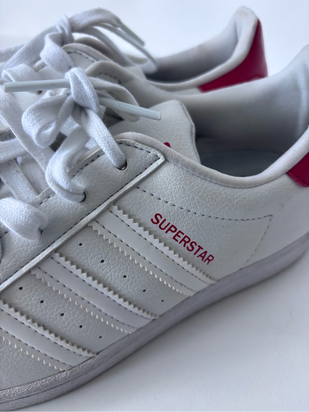 adidas Originals Superstar J 'Heart' White/Scarlet Red Shoes FW0817 Youth Size 5 - Picture 9 of 15